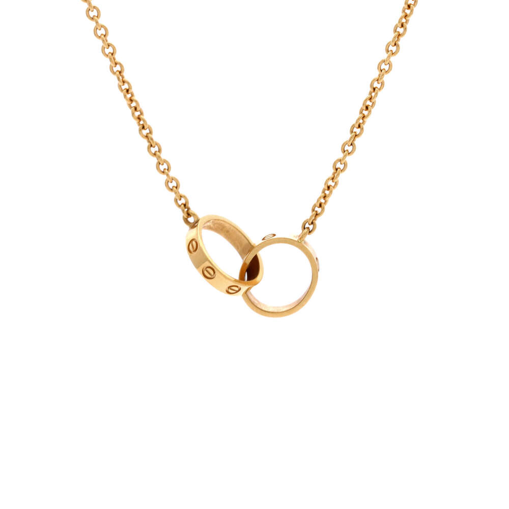 Cartier Love Interlocking Necklace 18K Yellow Gold